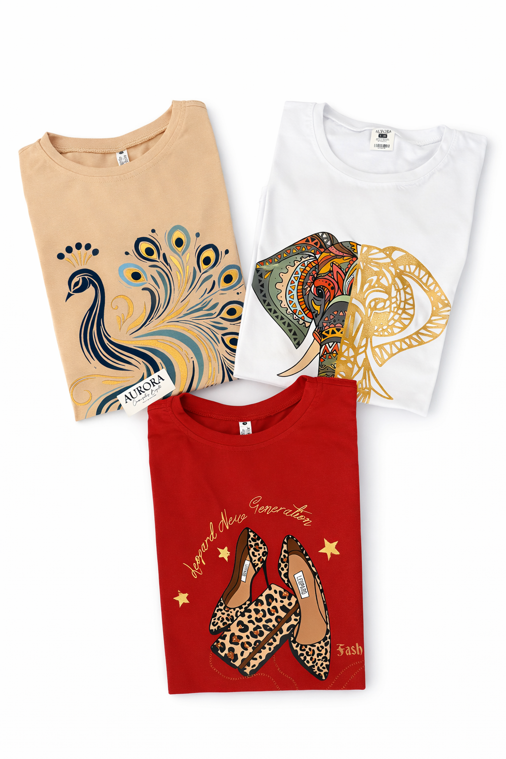 Camisetas Dama Overzise Combo por 3 Unidades