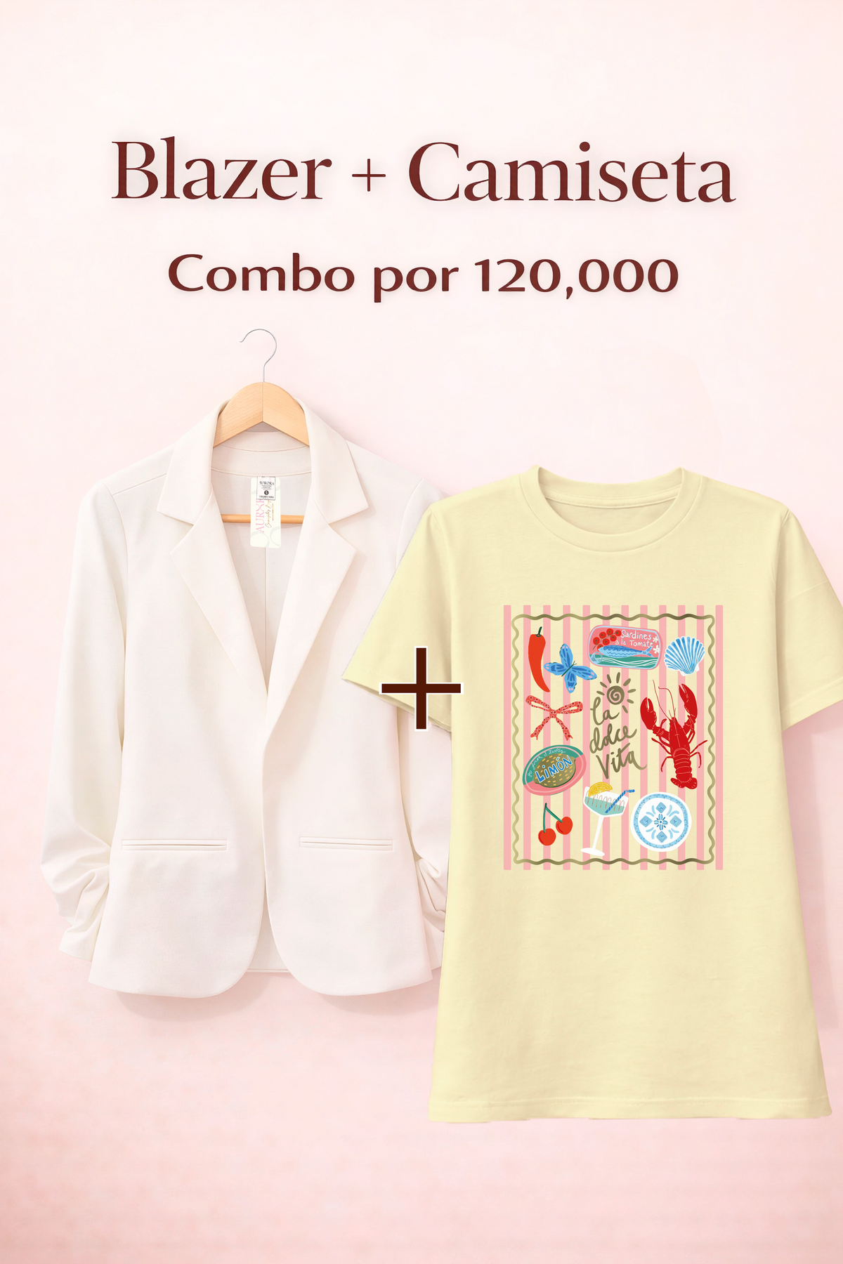BLAZER AURORA + CAMISETA OVERSIZE